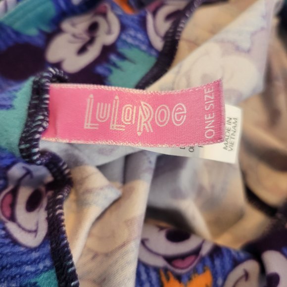 LulaRoe Mickey Mouse Multicolored Leggings One Size - Picture 4 of 5